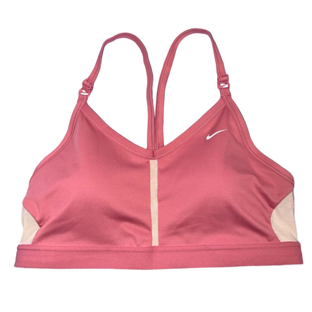 Nike Dri Fit Womens Athletic Sports Bra Mesh Removable Padding Racerback XL